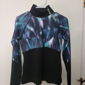 Fila Women's Black, Teal & Purple Long Sleeve Top